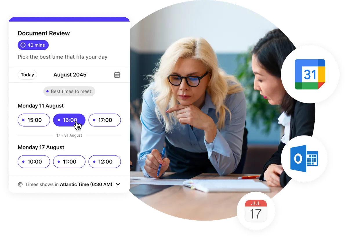 online service scheduler for professionals