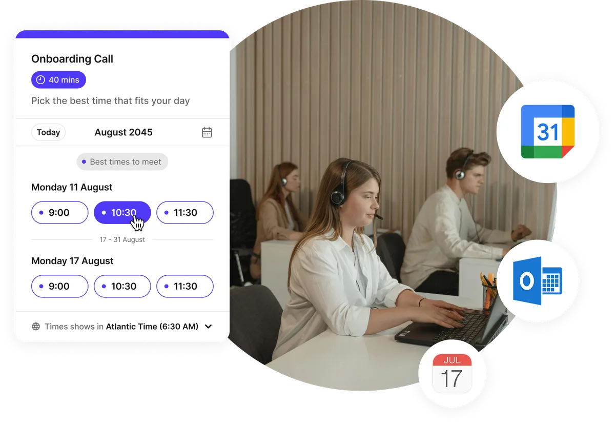 online booking for customer support