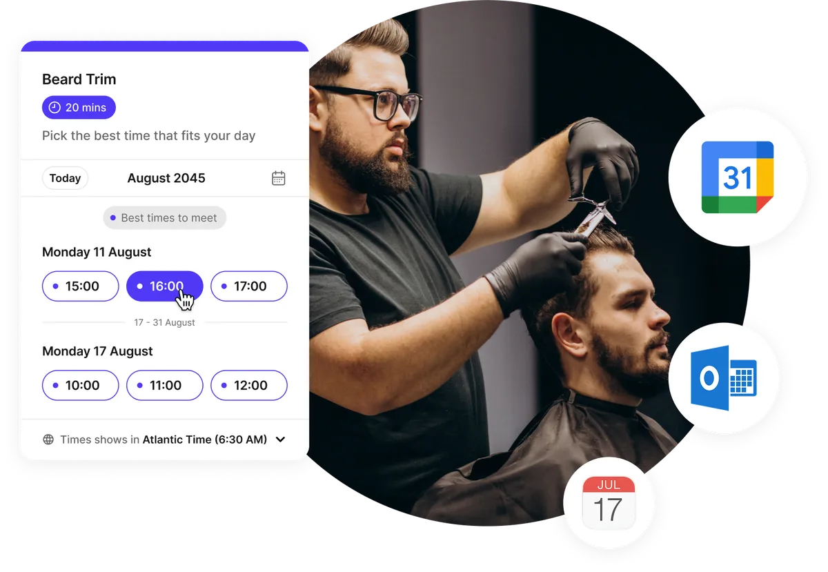 Online booking for barbers