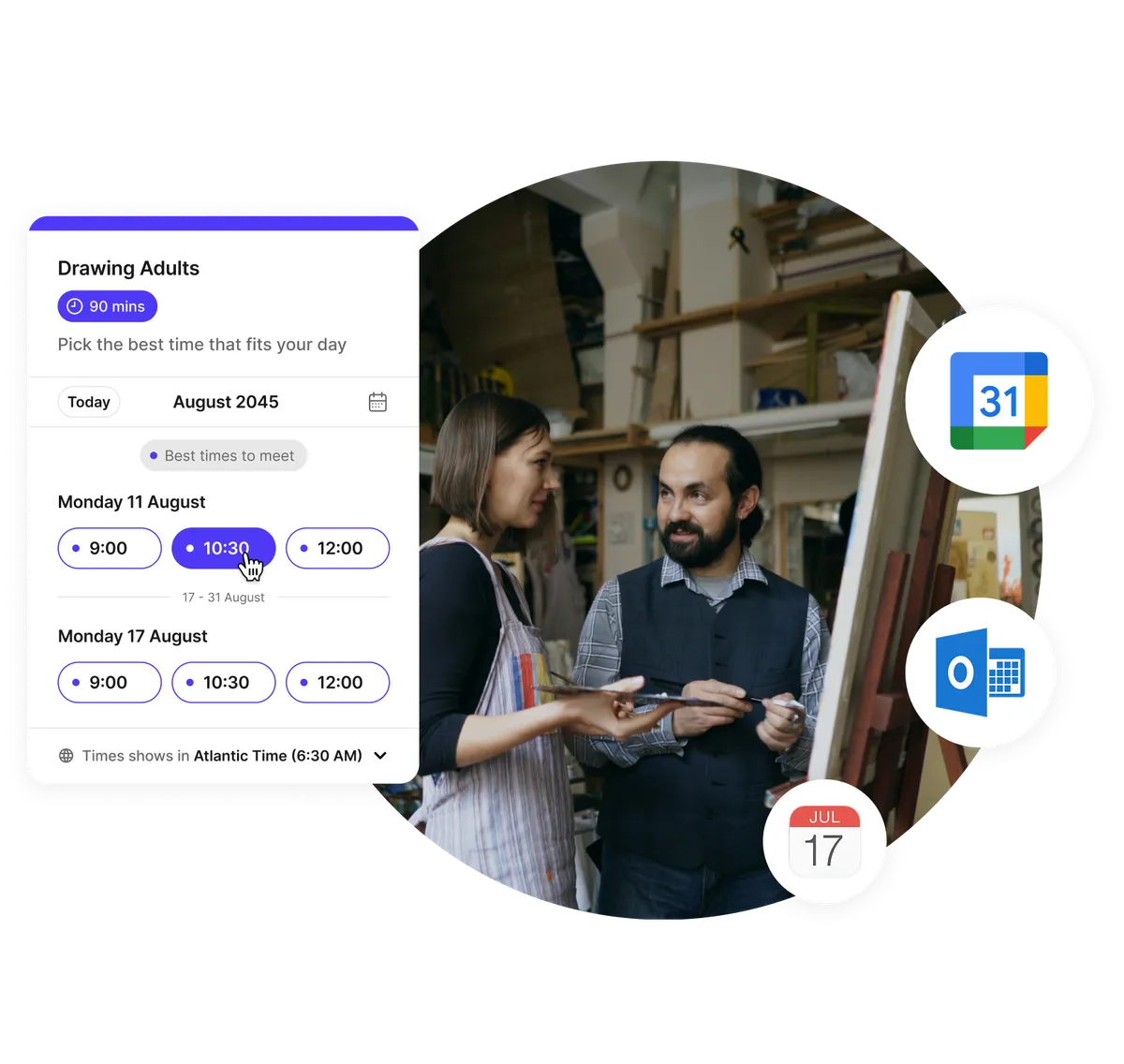 online art class booking system
