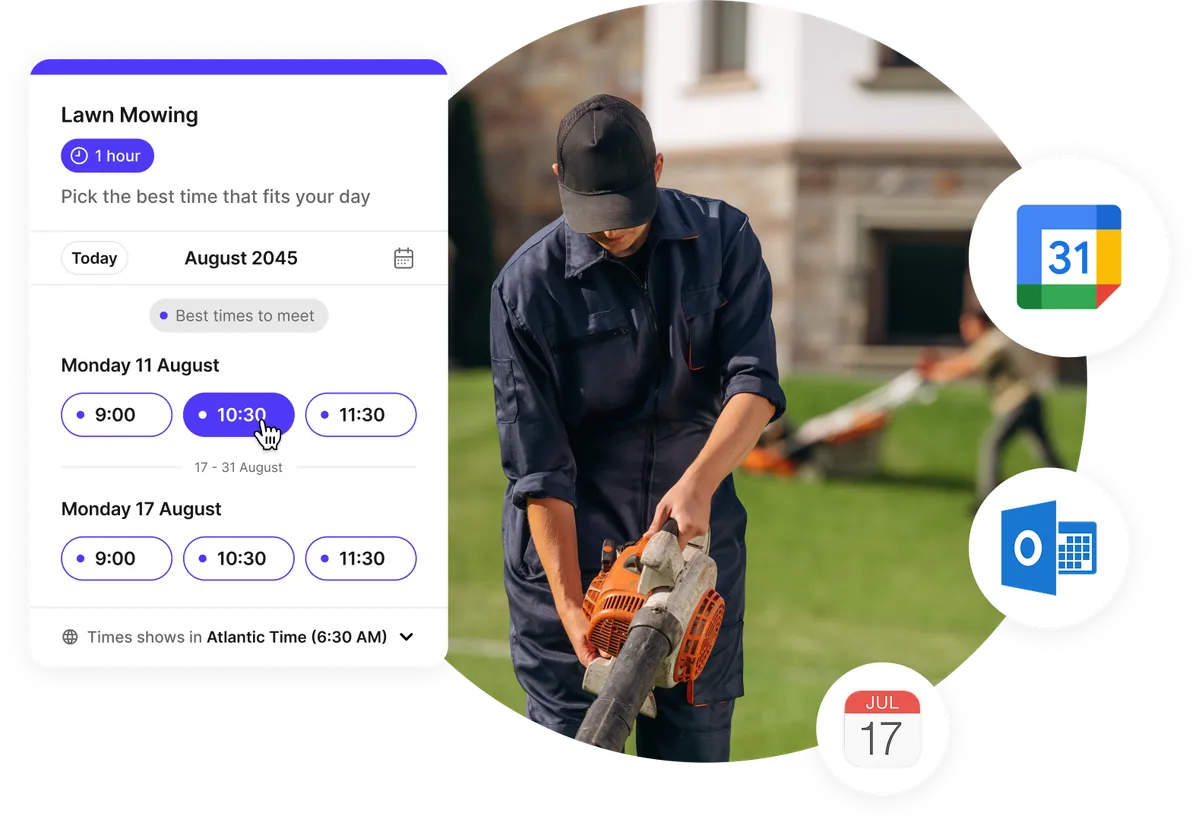 lawn care booking system