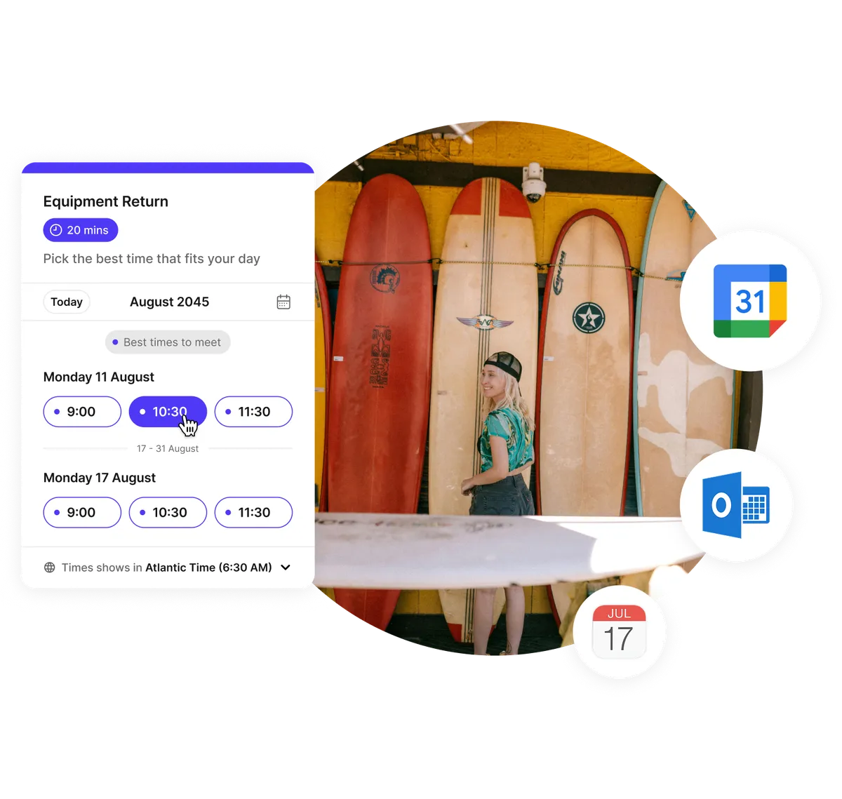 online equipment rental booking page