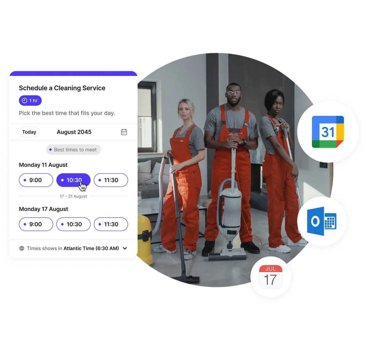 cleaning appointment scheduler