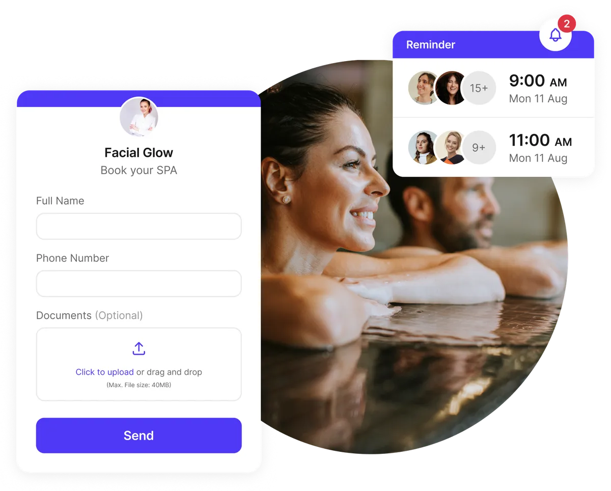 custom intake form for spa clients