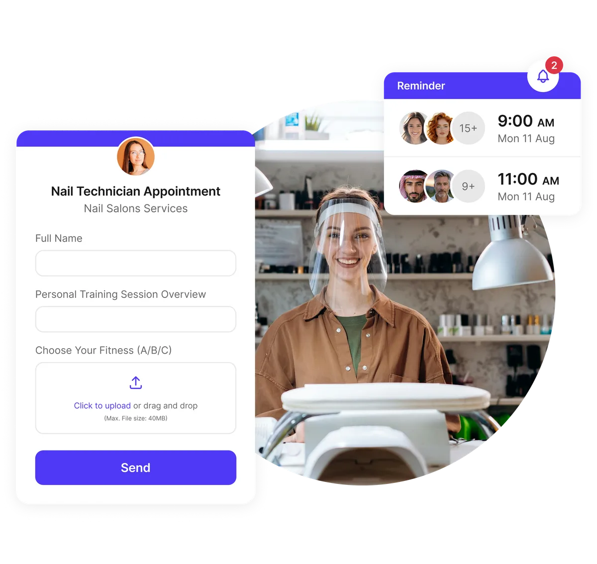 nail salon appointment app with payments
