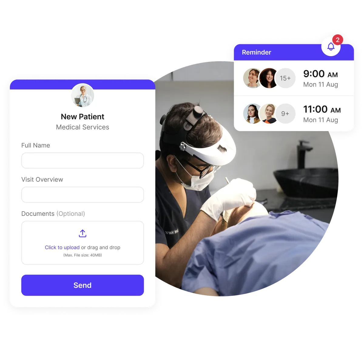medical appointment booking software intake form