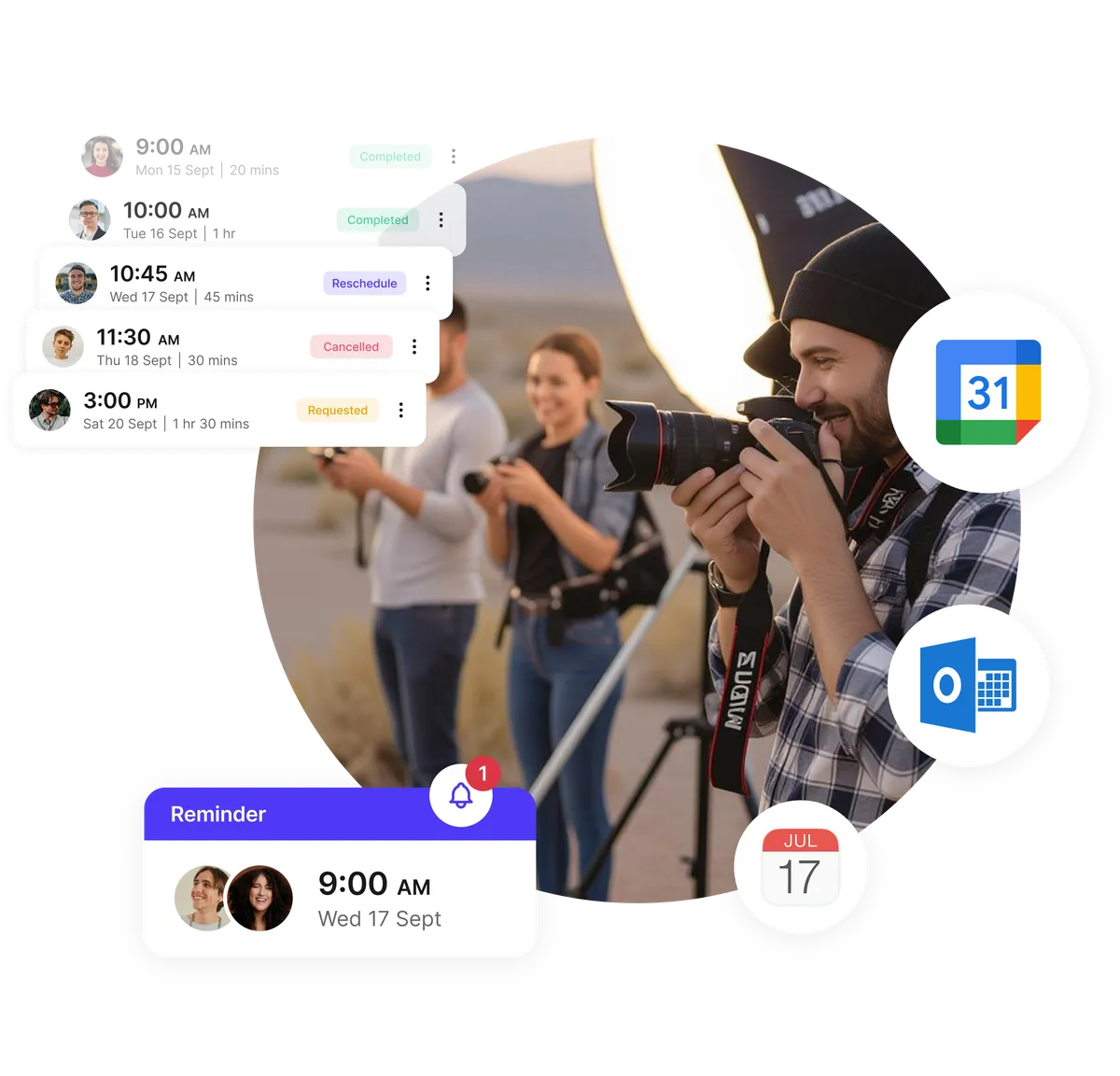 photo shoot scheduling app