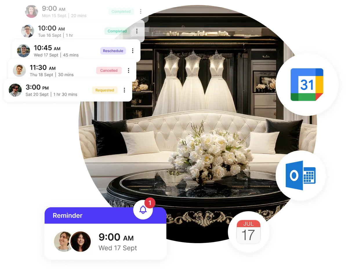 bridal studio booking software