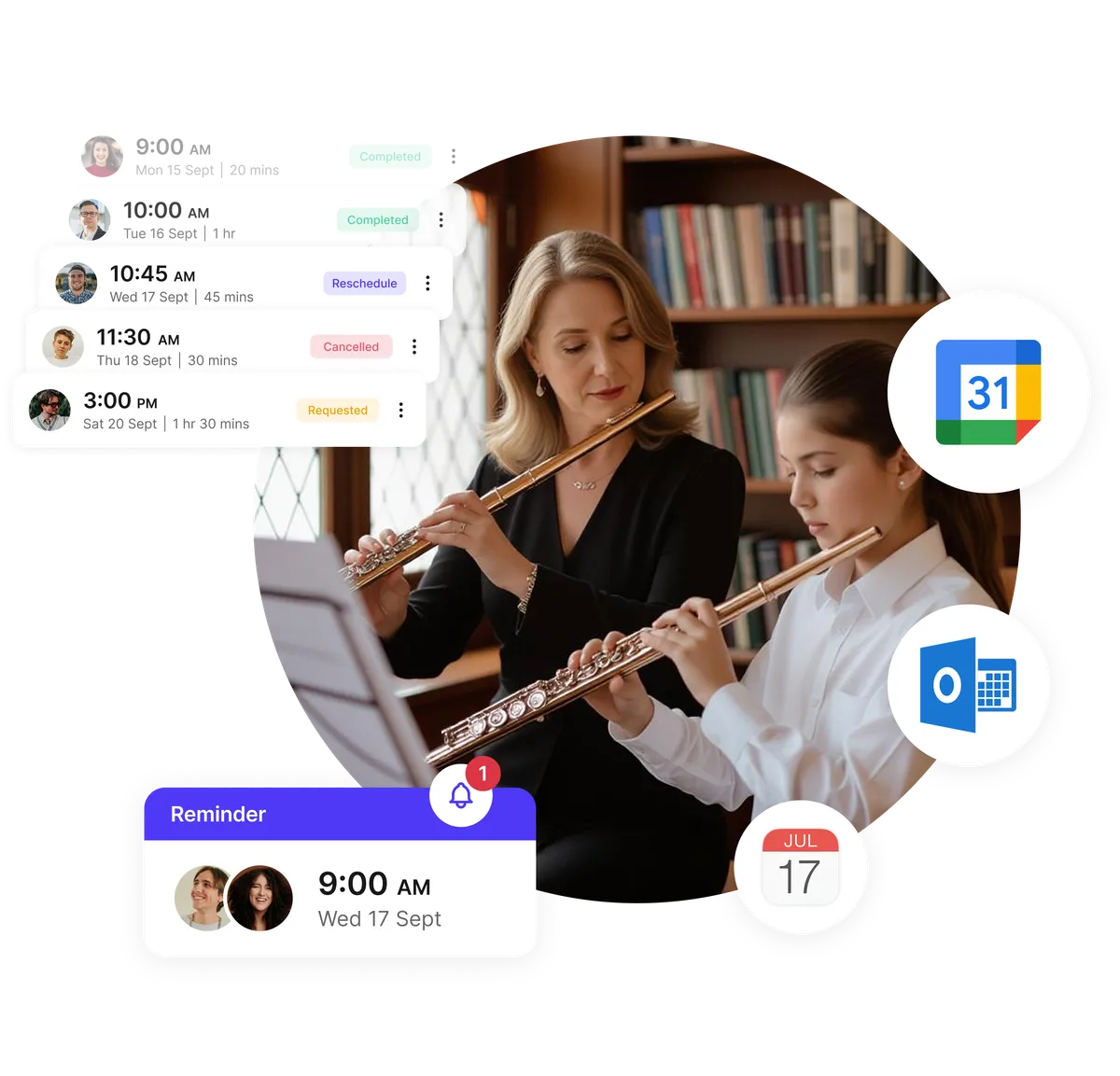 music tutor scheduling system