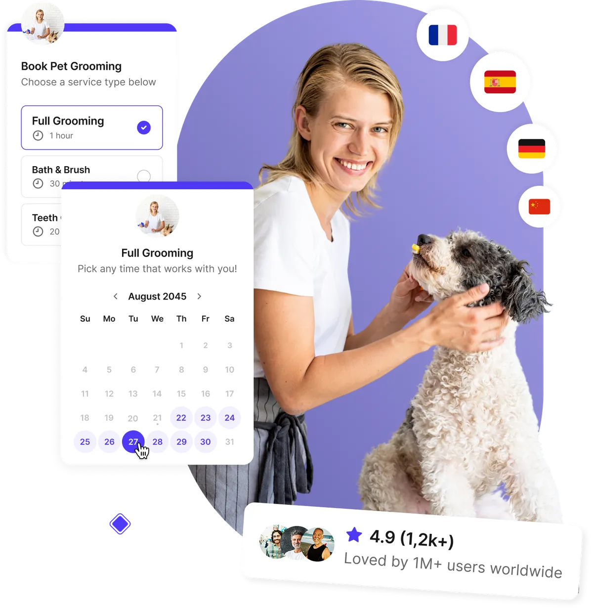 Pet grooming scheduling software