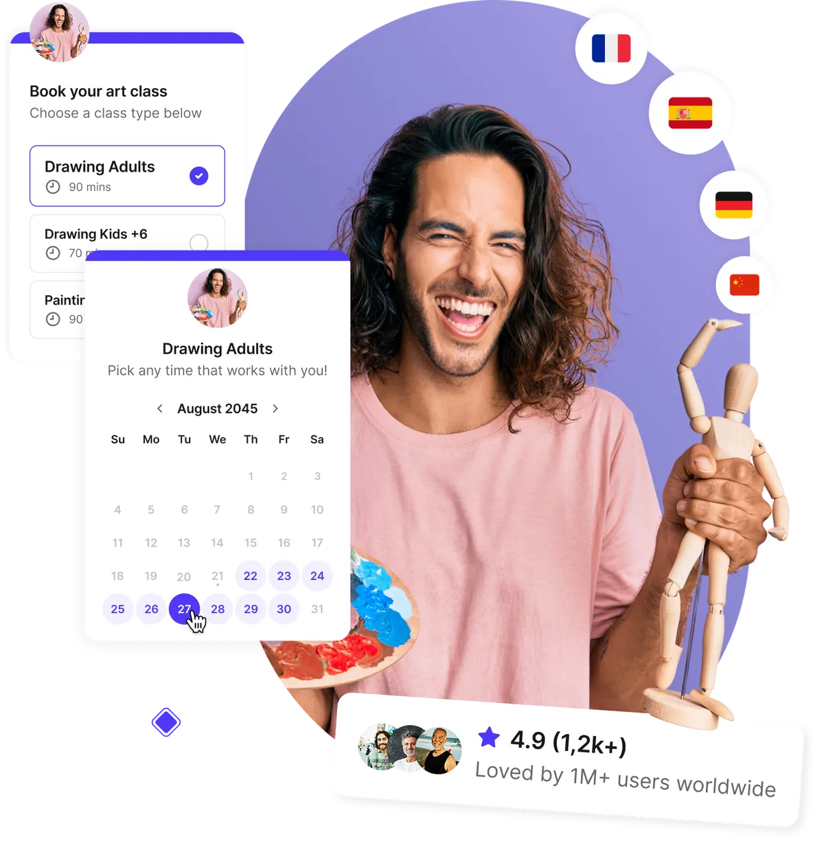 art class registration software