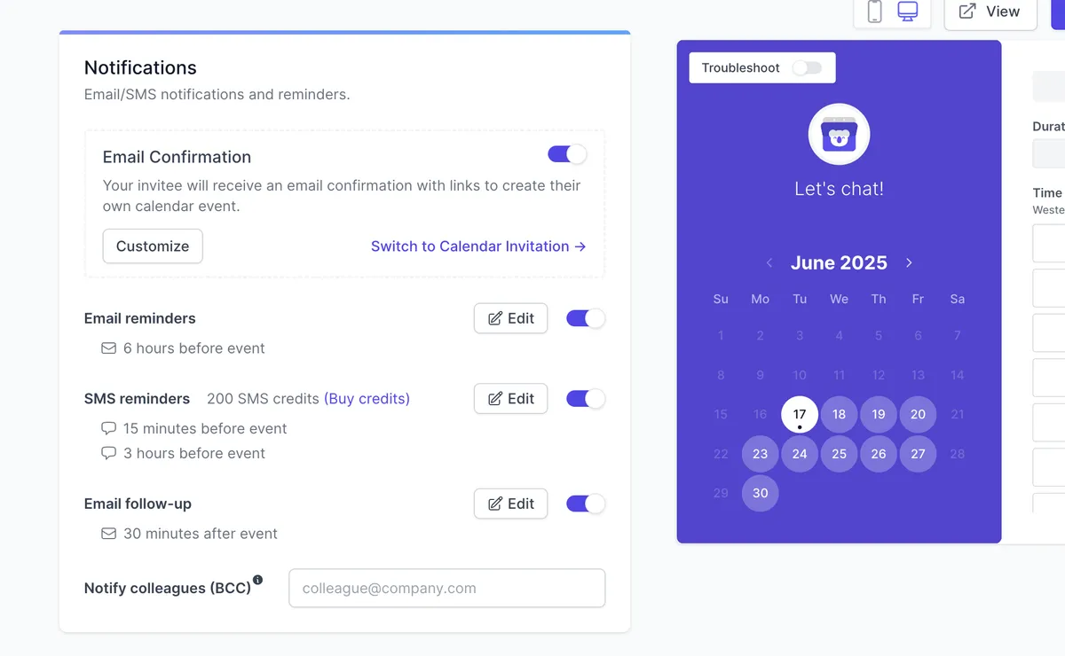 Koalendar appointment reminder software