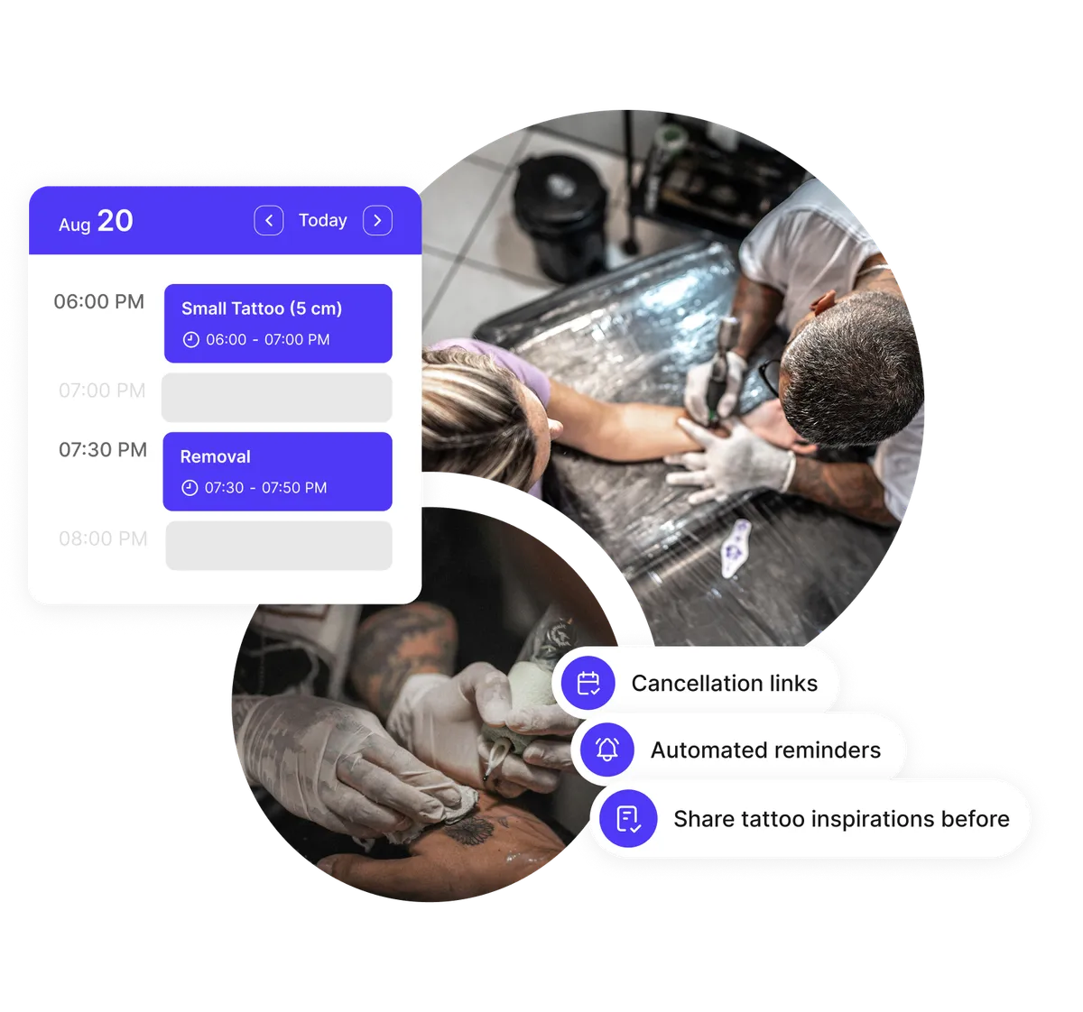 tattoo studio calendar management