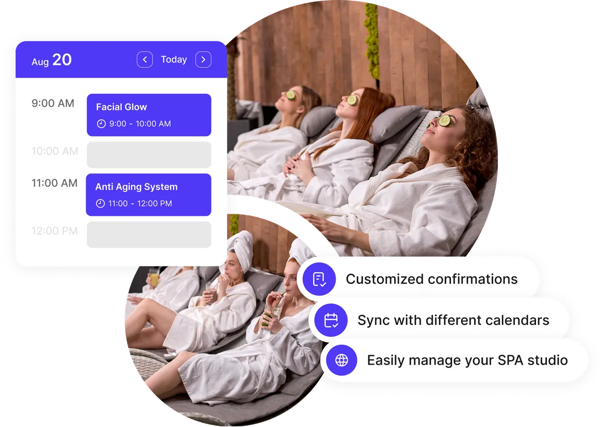 spa team scheduling calendar
