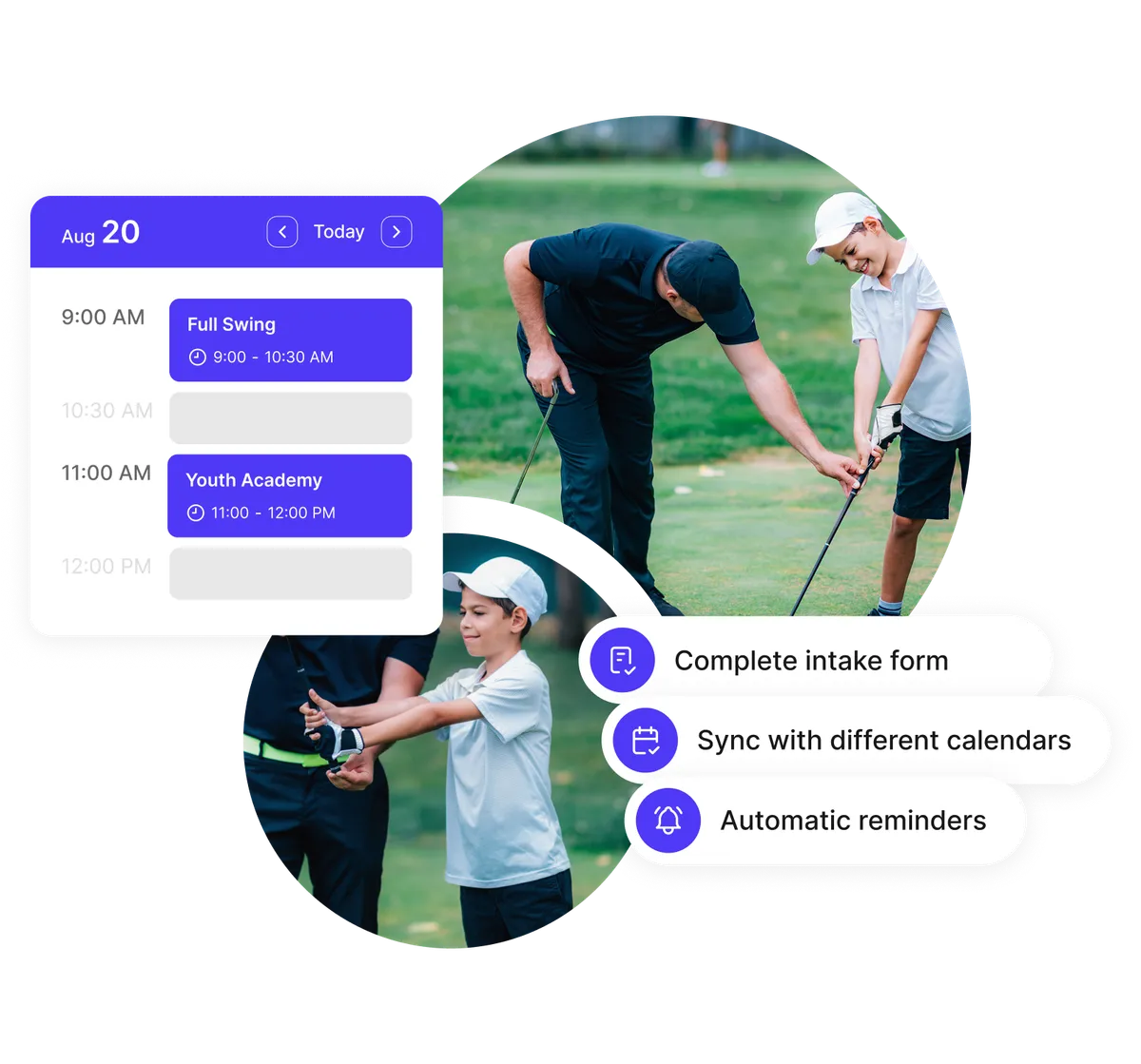 golf lesson scheduling system